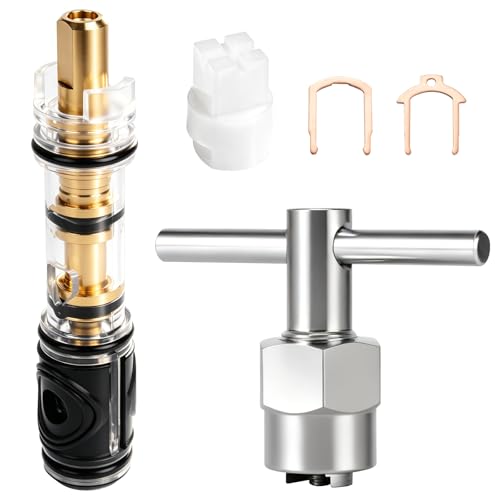 1 Set Replacement Cartridge with 104421 Removal Tool Compatible with Moen 1225/1225B Shower Cartridge for One Handle Bathroom Faucets/Showers (1)