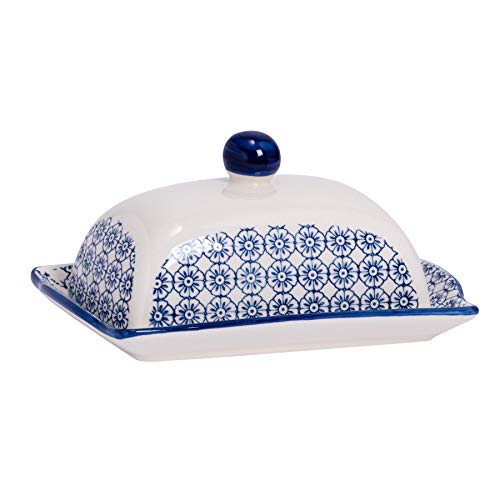 Nicola Spring Porcelain Butter Dish with Lid