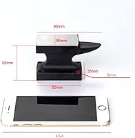 Tsurpcao Iron Horn Anvil Bench Block with Stamping Hammer - Durable Cast Iron for Jewelry Making & Blacksmithing