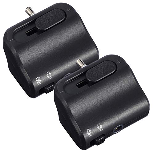 Headset Audio Controller for PS4 DualShock Controller, Fosmon (2 Pack) [Volume Slider | Mic Mute] 3.5mm TRRS Jack Gaming Headphone Audio Adapter for Playstation 4 Joystick