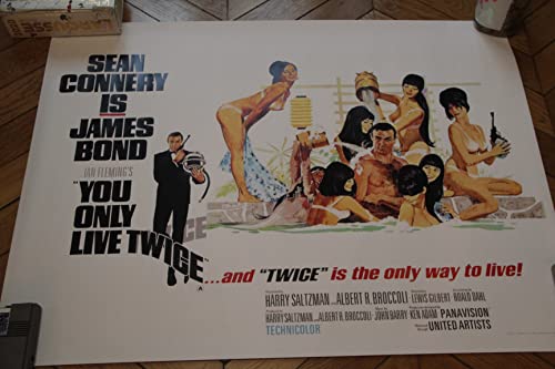 Affiche James Bond 1967 Sean Connery pour déco salon rétro cinéma