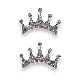 CB Various Patterns Value Pack Crystal Car Self-Adhesive Stickers, Bling Rhinestone Emblem Decal Decoration Auto Interior, Exterior, Laptops, Crown, 2-Pcs