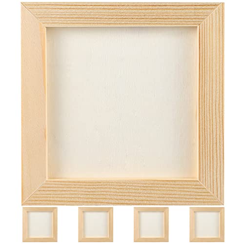 Toddmomy Changeable Artwork Frames Boys and Girls 15x15cm Diy Clay Wooden Frame