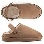 Polar Women's Suede Comfort Faux Fur Slippers – Breathable Slip-On with Adjustable Strap & Lightweight Durable Sole – Casual Everyday Footwear for Home, Travel & Walking – Tan 5