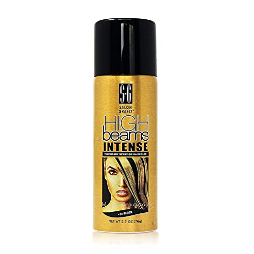 High Beams Intense Temporary Spray On Hair Color - #20 Black Aerosol 2.7 oz.-set 3