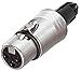 Neutrik Nc3Fxx-Wob 3 Pole Female Cable Connector - No Boot - with Strain Relief - Nickel/Silver