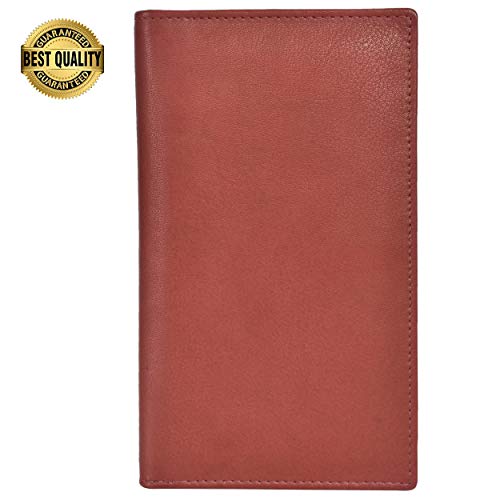 Leatherboss Genuine Leather Bifold Business Credit Card Holder Wallet, Brown2