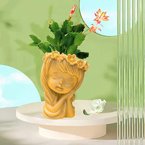 DIYBravo Vase Silicone Mold for Resin Pen Holder Polymore Clay Unique Girl Shaped, Flower Pot Mold Epoxy Resin Casting Mold for Making Flowers Jewelry Storage Holder Home Office Decor by DIYBravo - Used condition - Image 4
