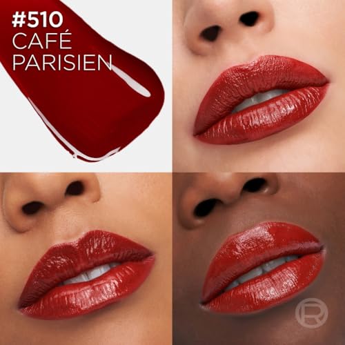 L'Oréal Paris - Laque à Lèvres Liquide Effet Vinyle - Couleur Intense & Fini Brillant - 16h* de Brillance Laquée Inarrêtable - Sans Transfert - Infaillible Laque Resistance - Teinte : Café Parisien