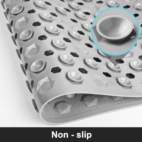 Xiyunte BK011- GREY Bathtub Mat Non Slip Bath Mat For Tub, 40 X 16 Inches Extra Long Non Slip Shower Mat thumb #2