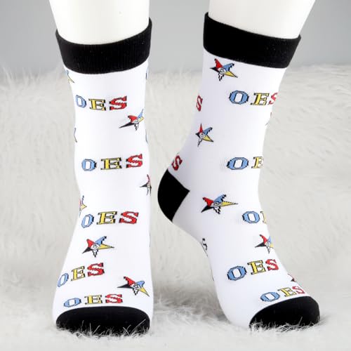 MBMSO OES Socks Order of the Eastern Star Gifts for Women Sorority Sister Gifts 2 Pairs Ain't No Hood Like Sisterhood Socks4