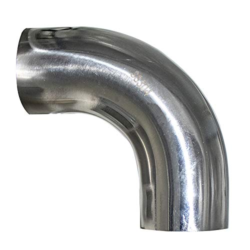 Stainless 3" 90 Degree Mandrel Bend Elbow - 14Ga/.078" Wall - 1.5" Leg - Ss304 Stainless Steel Exhaust Elbow Piping For Car Exhaust Pipe Modified, Stair Handrail, Etc - Kotvtm #TOP7