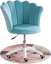 Cadeira de escritório Cadeira de escritório ergonômica Cadeira giratória de veludo com design de pétala Cadeira de computador Cadeira de jogos para jogos (cor: azul claro)
