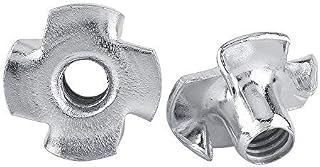 Zinc Plated Carbon Steel T Nut Four-Pronged Tee Nuts for Woodworking Furniture (M8x30pcs)