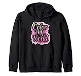 水彩アートセラピー クリエイティブマインドフルネス ストレス解消 ジップパーカー