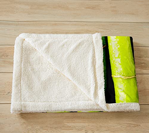 Cobertor de lã com cerca de bambu, cobertor de pelúcia com estampa floral de flores e ramos de folha