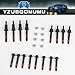 YzusGomumu Exhaust Manifold Stud Bolt Nut Kit Compatible with 1999-2009 Dodge Dakota Durango Ram 1500 Chrysler Aspen Jeep Grand Cherokee Commander Mitsubishi Raider 4.7L V8 Replaces 6505257AA 6504331