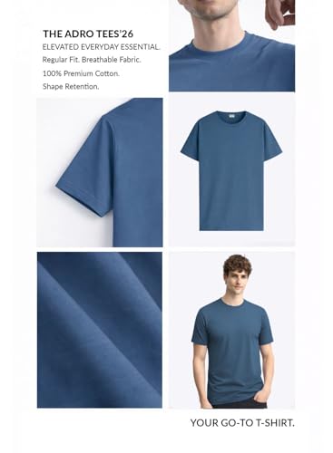 Image of ADRO Printed Tshirt for Men | Cotton Printed T-Shirt | Regular Fit Casual Mens T-Shirts | Premium Summer Tshirts