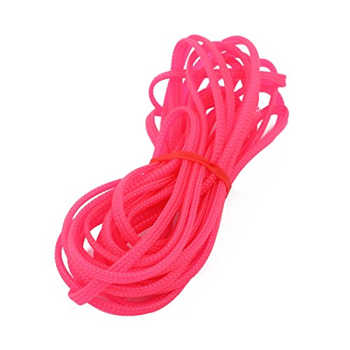 Aexit Guaina avvolgente in filo di poliestere intrecciato a tenuta di diametro 4mm, guaina rosa 5M ID: 180826