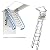 INTSUPERMAI Attic Stairs Pull Down Ceiling Blue Loft Stairs Retractable Folding Loft Ladder Max 10 ft Height Attic Access Ladder 660 Load Capacity 27.6 x 47.2 inch Opening