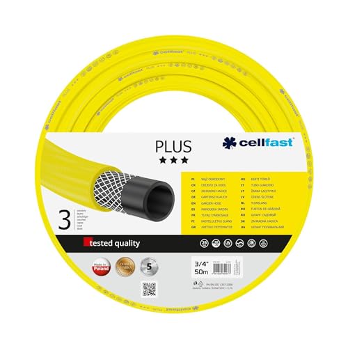 Cellfast 1702155100 Plus Tuyau d'arrosage Jaune 3/4' 50 m