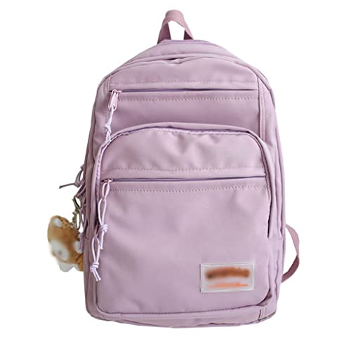 Sac à dos en nylon imperméable pour étudiante et ordinateur