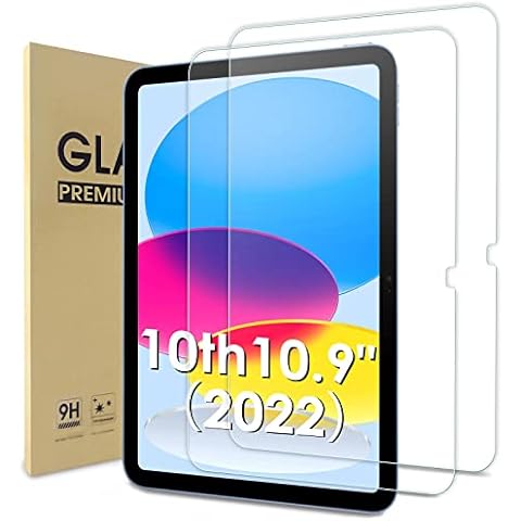 WD&CD 2 Pack Screen Protector Compatible with Ipad 10 2022 10.9 Inch, Tempered Glass Film Replacement for Ipad 10 2022 10.9 Inch, 【Anti Scratch 】【Anti Bubble】【High Definition】 Cover