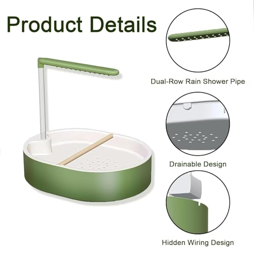 Ducha de baño para loros con flujo continuo para evitar estrés 3