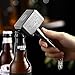 Thor Hammer Bottle Opener,Automatic Beer Bottle Opener with Magnetic Cap,Thors Hammer Stainless Steel Beer Bottle Opener Ideal for Home, Bar, and Kitchen - Gift for Beer Lovers (Silver)