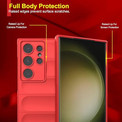 Image of amazon basics Basic Case for Samsung Galaxy S24 Ultra 5G (Silicone Red)