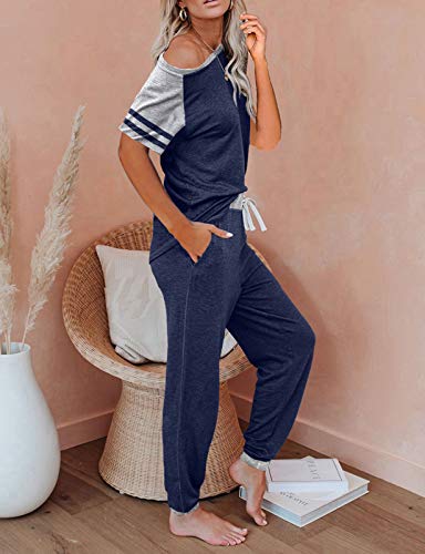 AUTOMET 2 Piece Lounge Sets For Women Summer Pajamas Two Piece Set Travel Outfits Lingerie Sleep Loungewear Matching Clothing2