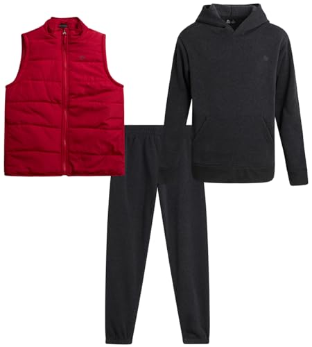 Survêtement actif garçon RBX ensemble 3 pièces avec sweat à capuche polaire et gilet