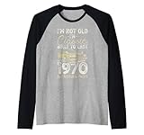 55esimo compleanno, dal 1970, auto d'epoca, anni 55 maglia con maniche raglan