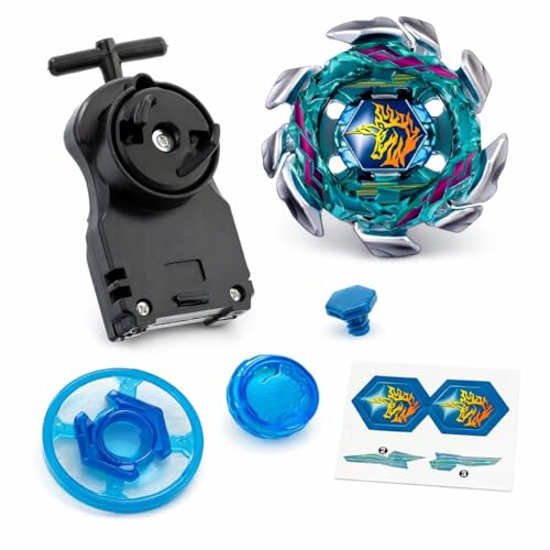 Image of Funstars Blitz Unicorno 100RSF Metal Fury Spinning Top with String Launcher Battling Bey Toy for Kids Made of Aluminium Alloy and Plastic Assemble Required (BB117)