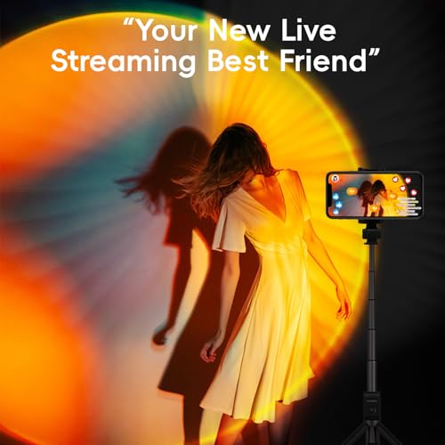 Image of Sunset Red LED Projection Floor Lamp, Romantic LED Sunset Projector Lamp Rainbow Atmosphere Light Night Light for Bedroom Livingroom Party Bar Store, USB Charging