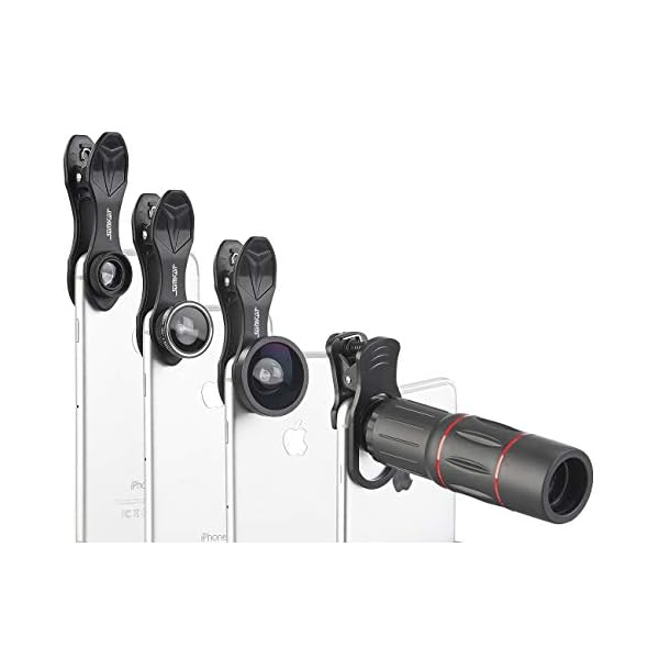 Somikon Monokular: 11-teiliges Smartphone-Vorsatz-Linsen-Set mit Stativ und Fernauslöser (Vorsatz Objektiv, Objektiv Smartphone, Handyhalterung) – Bild 3
