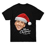 Mens Womens T-Shirt Merry Tee Christmas Apparel from Shirt St Cotton Nic-olas Unisex Cage for Friends Gifts Multi Color