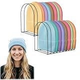 YuLiMirich 2 Stück Hutständer aus Metall, hutständer, Metall Cap Halter Wollmützenhalter Desktop Cap Organizer, Vielseitig Kappenhalter für Mützen Aufbewahrung und Display,Magazinlager