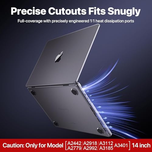 Image of YellowCult Premium Crystalline Sand Hard Shell MacBook Cover 14 inch Case Compatible MacBook Pro 2025, 2024, 2023, 2022-21 Model M4 M3 M2 M1 A3112 A3185 A3401 A2918 A2992 A2779 A2442 Grey