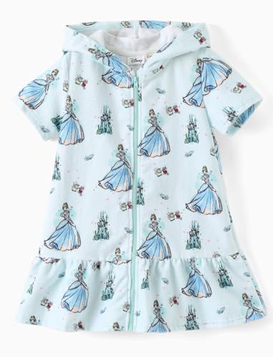 Image of Disney Princess Frozen Stitch Marvel Minnie Girl Swim Cover Up Terry Cloth Swimsuit Coverup Zip-up Bathing Suit Wrap Hooded