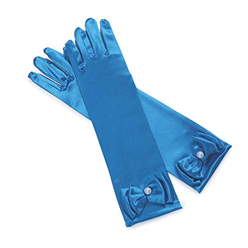 Image of FancyDressWale Girls Satin Long Gloves for Princess Dress Up Party With Bows