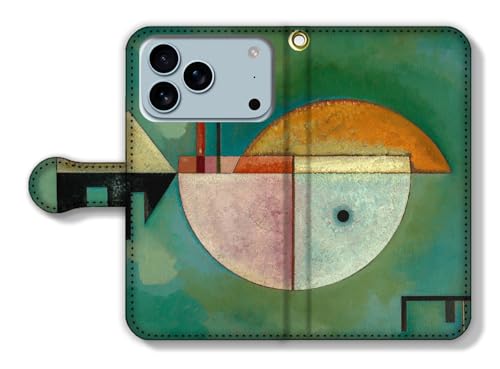 手帳型 iPhone17 Pro Max互換 スマホケース【世界の名画】 カンディンスキー ☆抽象画☆ 絵画 芸術 アート おしゃれ 色彩 (上向き)