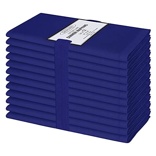 Clinica de algodon 12 Servilletas de Tela 50 x 50 cm, Servilletas de 100% Algodón, Suave y Cómoda, Calidad de Hotel Duradera, para Eventos y Uso Doméstico Regular Azul Marino