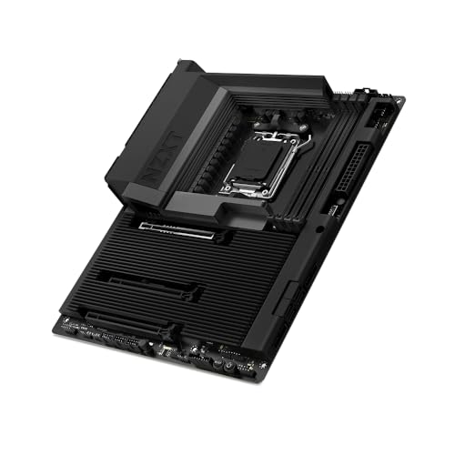 NZXT N7 B850 – Gamingowa płyta główna AMD B850 AM5 ATX dla Ryzen 9000/8000/7000 – 16+2+1, DDR5, 3x M.2, PCIe 5.0, Wi-Fi 6E, LAN 2,5 Gb/s, USB 4 – M.2 NVMe z szybkozłączką – pełna osłona – Czarna