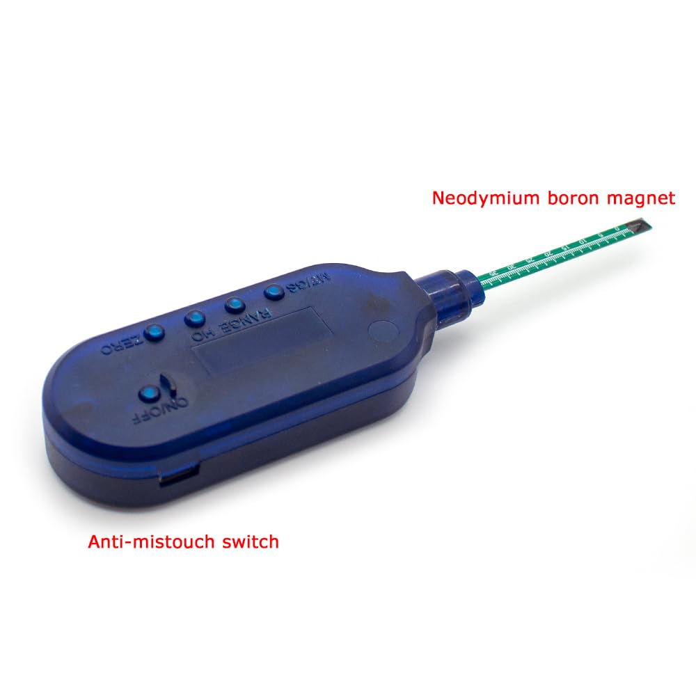 Medidor de Flujo de Campo Magnético Magnetómetro de Pluma Gaussmeter Portátil 0-2000mT/20000Gs