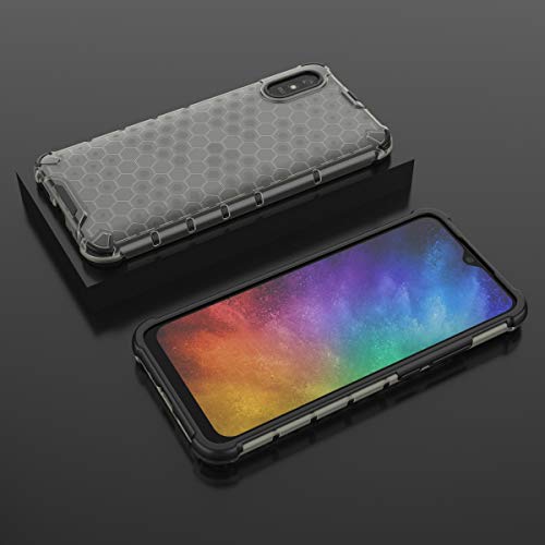 Image of Glasgow | for Mi Redmi 9A Honeycomb Pattern Back Case Cover for Mi Redmi 9A - Black