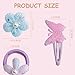 BQUBO 36 Pcs Toddler Hair Ties Clips for Girls Cute Hair Accessories Baby Flower Butterfly Ties Clips Colorful Snap Hairpins Rubber Bands for Baby Toddler Girls Kids