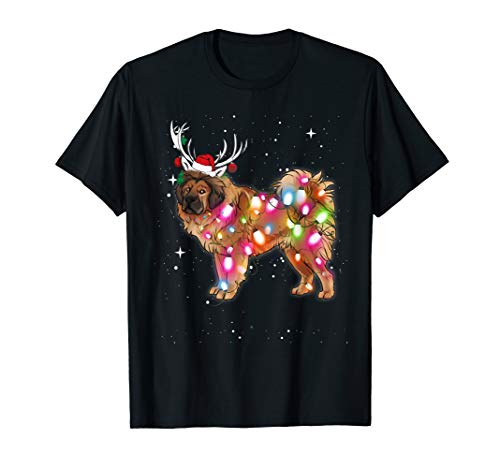 Christmas Lights Tibetan Mastiff Dog T-Shirt