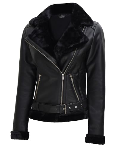 Blingsoul Real Lambskin Swedish Bomber Jacket - Shearling Lined Leather