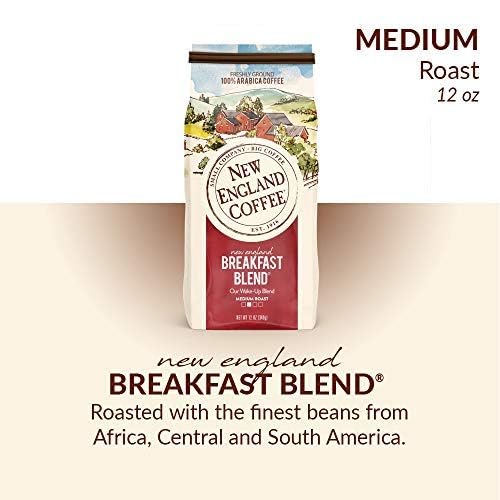 Image of New England Coffee Breakfast Blend Medium Roast Ground Coffee, 12oz Bag (Pack of 3)